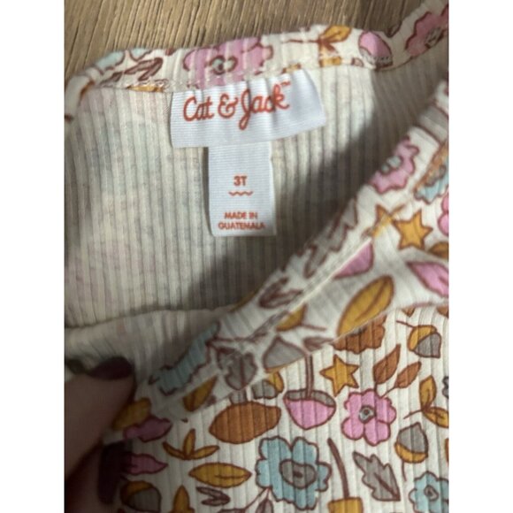 Garanimals Cat & Jack Girls 3T Shirt Bundle Of 4 ruffle floral Ruffle French - Picture 4 of 12